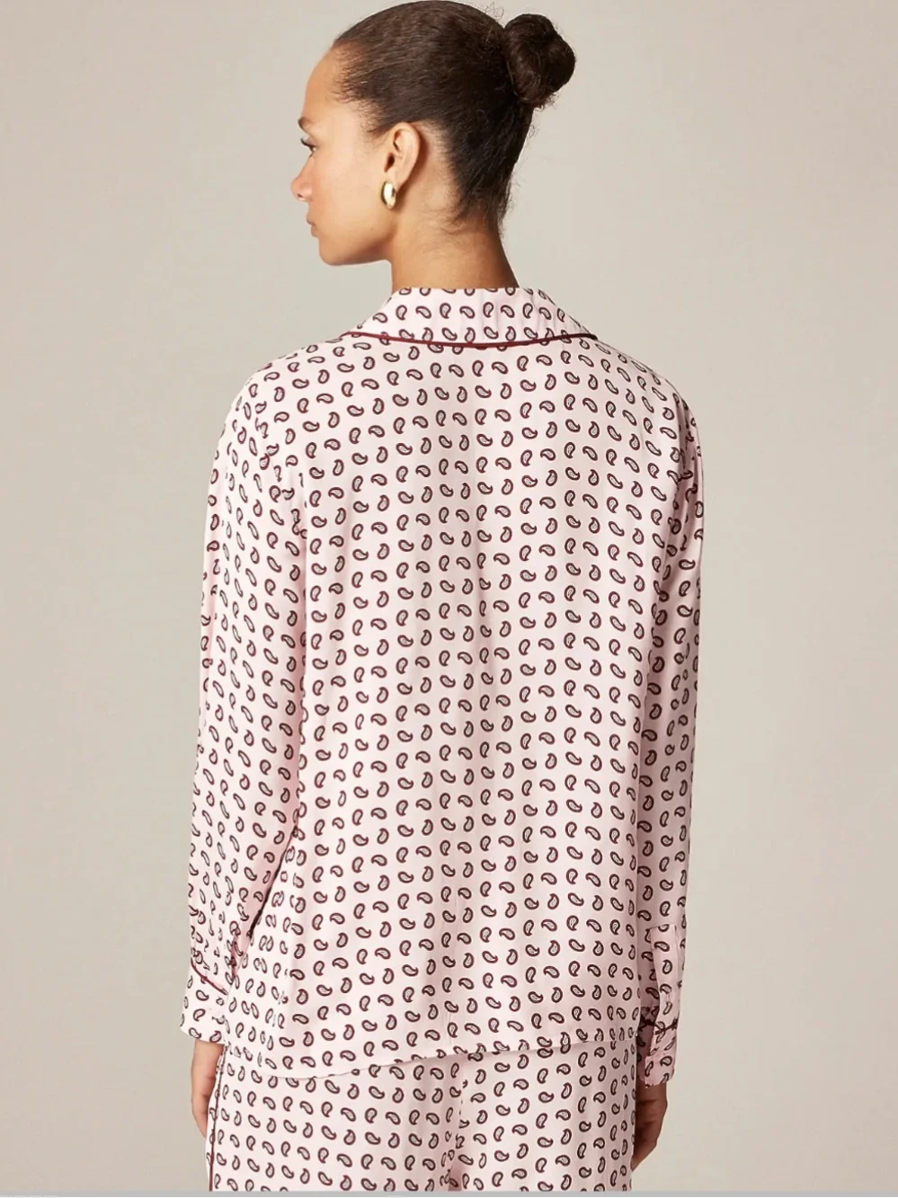 NWOT J Crew Drapey camp-collar shirt in paisley print